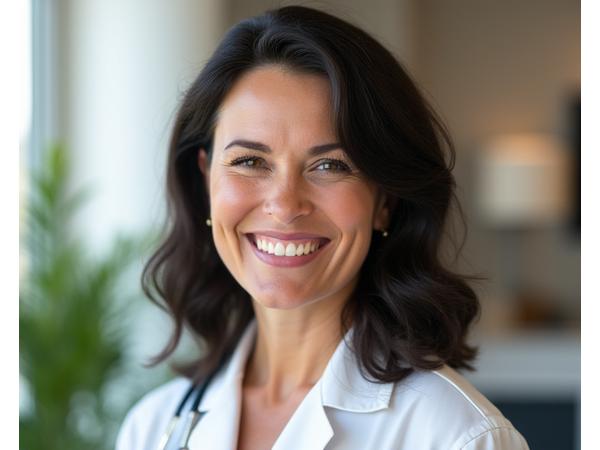 Dr. Eleanor Vance, Lead Nutritionist at Veridian Bloom, smiling confidently