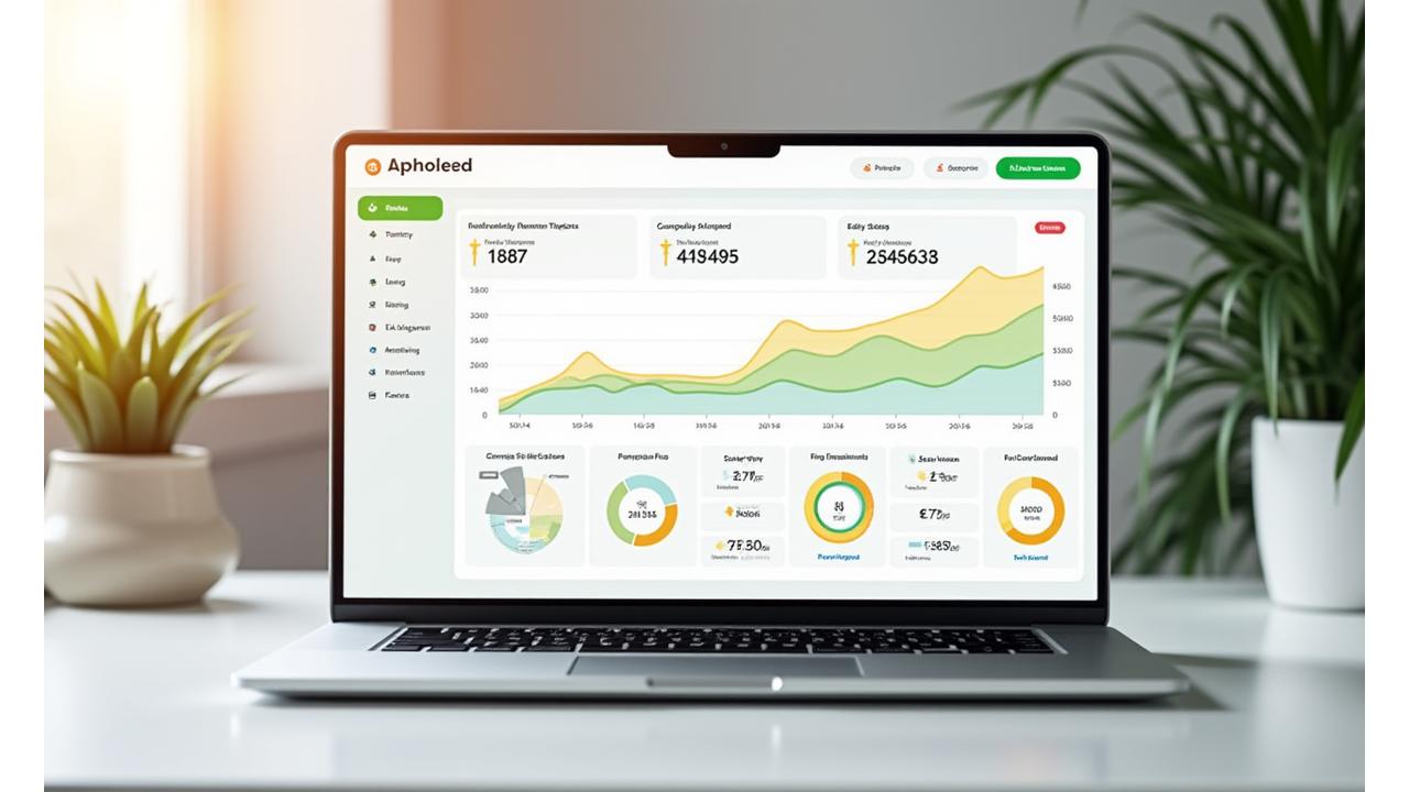 Screenshot of a clean, user-friendly digital wellness dashboard with charts and progress indicators for adults